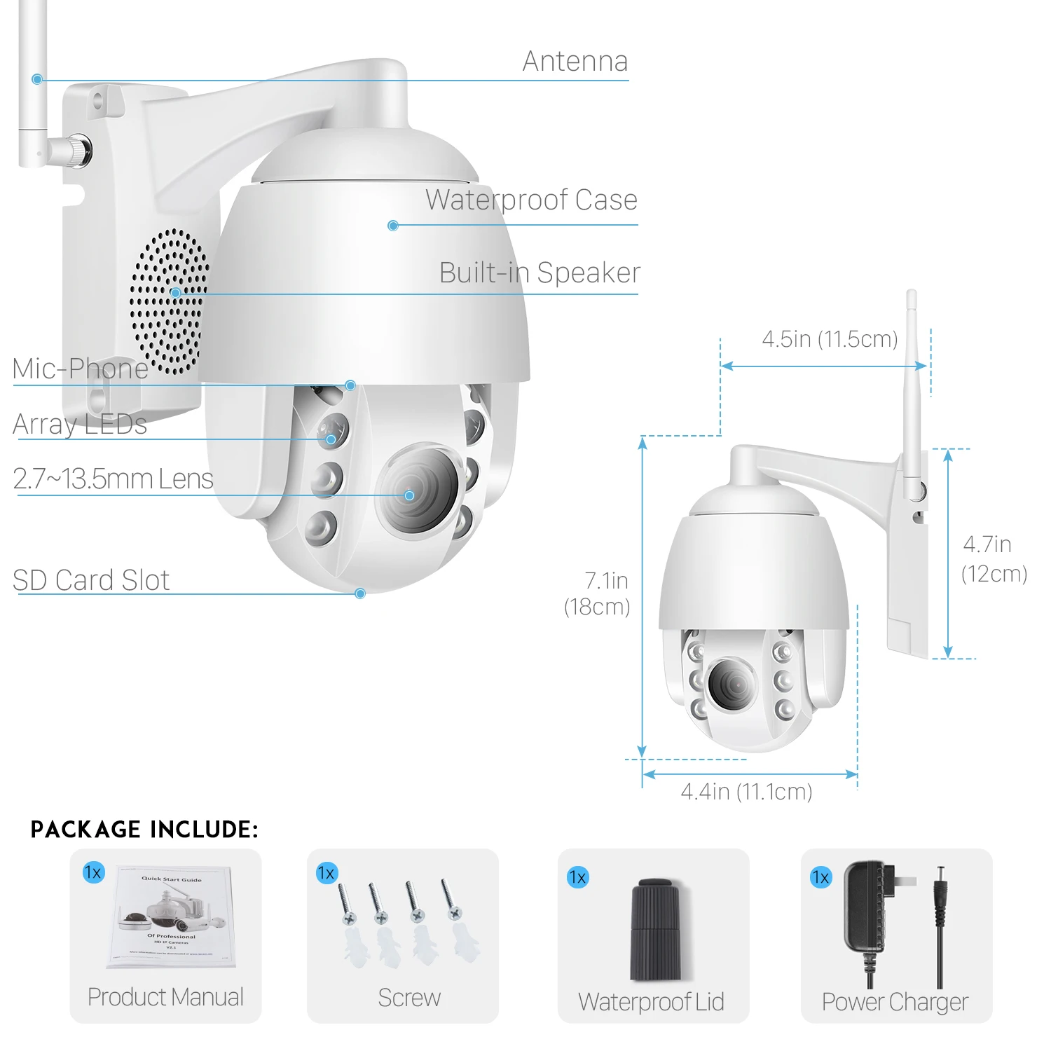 BESDER 1080 P Мини PTZ IP камера SONY Датчик Скорости Купольная wi-fi-камера IR ночного видения двухстороннее аудио наружная камера видеонаблюдения