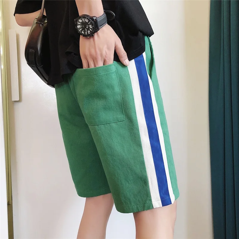 

2019 Summer Men's Straight Shorts Loose Men's Casual Shorts Color Matching Slim Casual Shorts Casual Jogging Large Size S-5XL