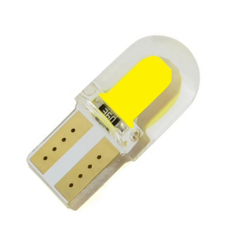

1PCS T10 W5W WY5W 168 2825 Silicone Case COB LED Car Wedge Interior Bulb Silica gel Instrument Lamp Auto Parking Light Source