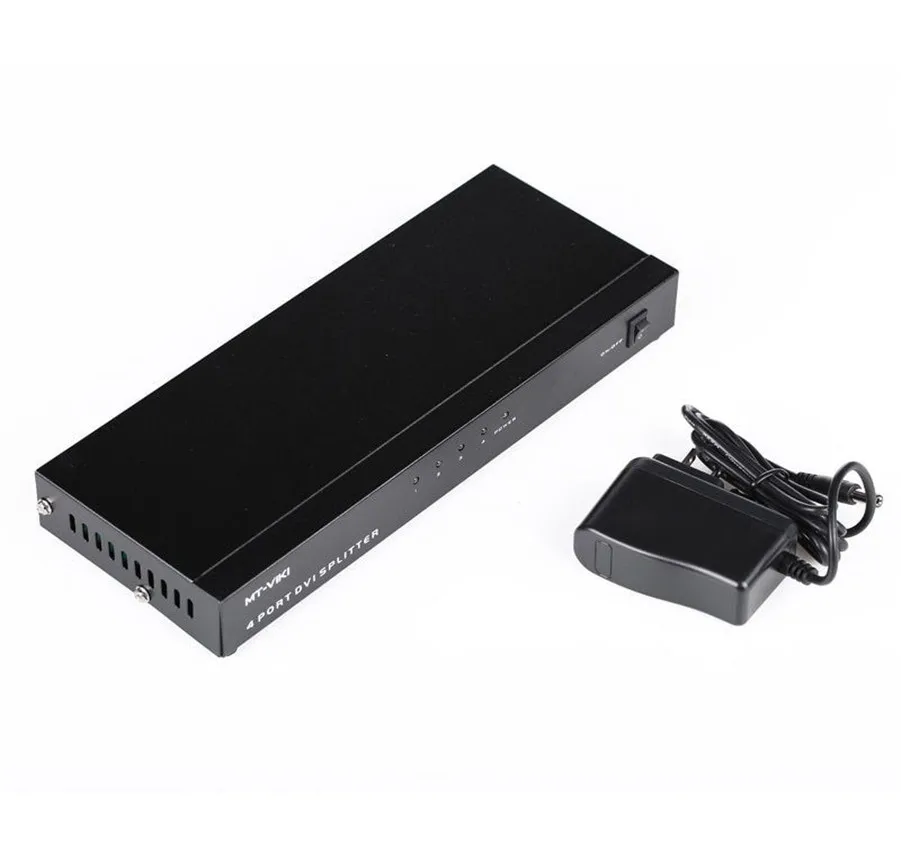 Горячая MT-VIKI 4-портовый разделитель DVI видеораспределитель 1 вход 4 выход несколько ЖК-монитор синхронизация Display1920x1080 разрешение MT-DV4H