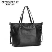 Модные женские сумки из натуральной кожи, Большая вместительная сумка-тоут, натуральная яловая кожа, женская сумка через плечо