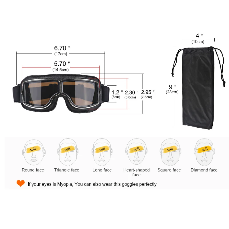 Ретро очки для мотоциклистов FISHBERG|motorcycle aviator goggles|aviator goggleshelmet goggles |
