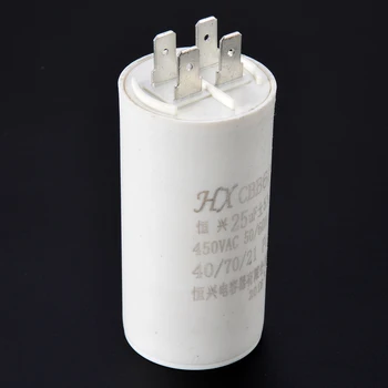 

1pc CBB60 Capacitor 25UF 450V AC 50Hz/60Hz Starting Gasoline Generator Power Capacitors For Washing Machines Water Pumps Mayitr