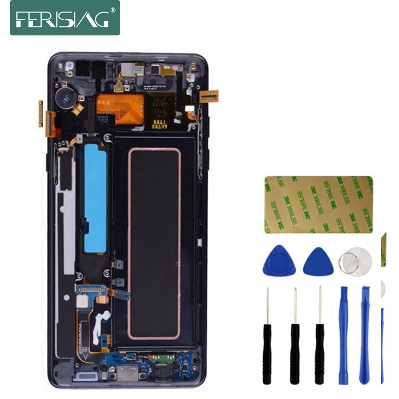 

AAAA+ AMOLED For SAMSUNG GALAXY Note7 note FE 7 N930 N930F G LCD Display Touch Screen Digitizer Replacment Note 7 Phone LCDs