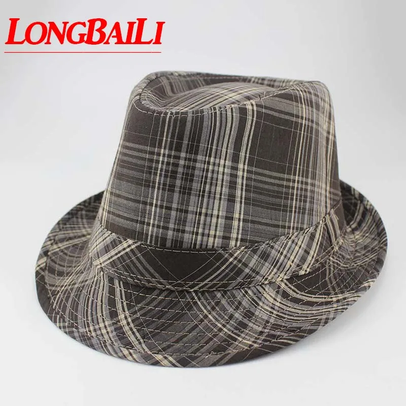 plaid trilby hat