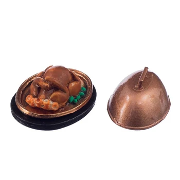 

1:12 Dollhouse Miniature Food Christmas Turkey With Lid