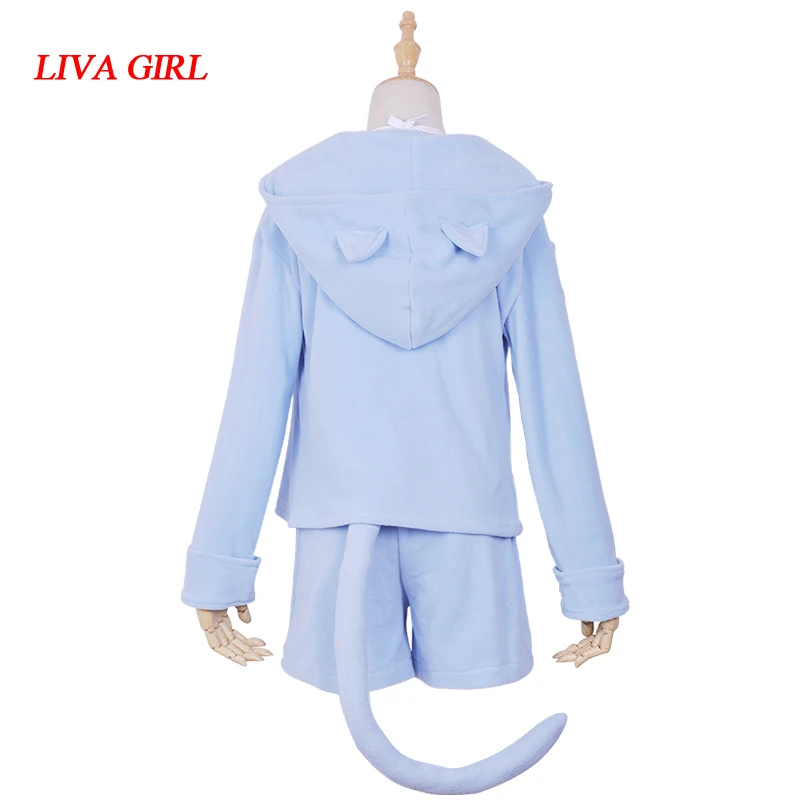 Liva girl новейший Re: Life in a different world of zero Косплей Rem Ram сексуальный костюм с кошачьими