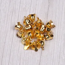Mini clochette en métal, 1cm 2cm, or argent, animal de compagnie, décoration de mariage, noël, accessoires pour l'artisanat