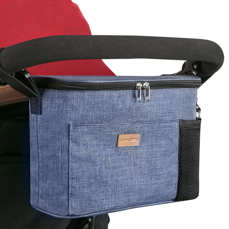 

Universal Stroller Organizer Insulated With Shoulder Strap New Carriage Buggy Pram Cart Basket Hook Backpack Stroller Accessorie
