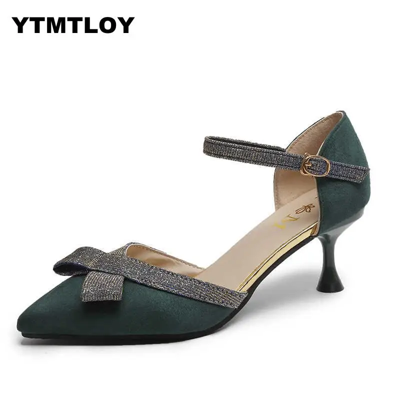 

Women Pumps Mid Heel Pump Ladies Pointed Toe Casual Shoes Sandals High Heels Wedding Sexy Pumps Butterfly-knot Summer