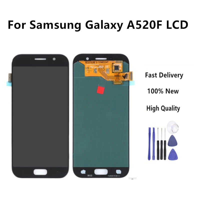 100% Оригинальный 5 0 ''ЖК-дисплей для Samsung Galaxy A5 2017 Lcd A520 SM-A520F ЖК-дисплей
