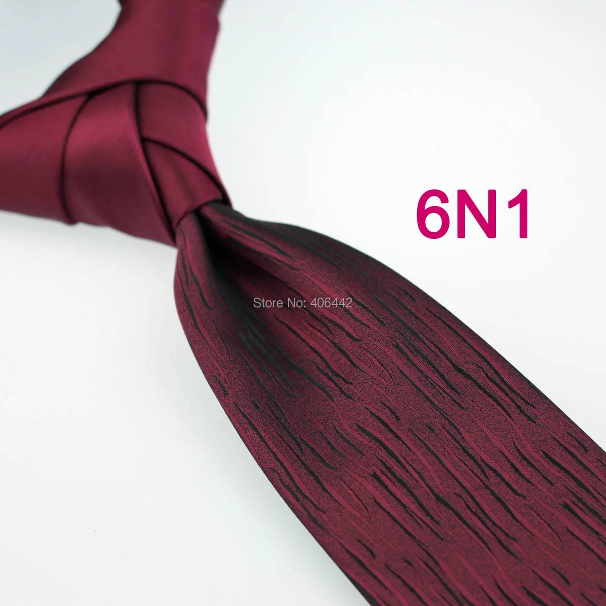 

Yibei Coachella ties Woven Contrast Burgundy Knot neck tie Black Stripes corbata Patchwork gravata Formal neckties casual dress