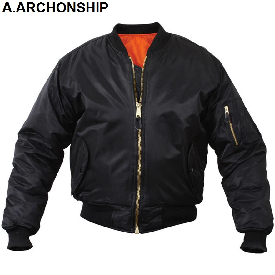 MA1 Men Winter Warm Military Airborne Flight Tactical Bomber Jacket Army Air Force Fly Pilot Jacket