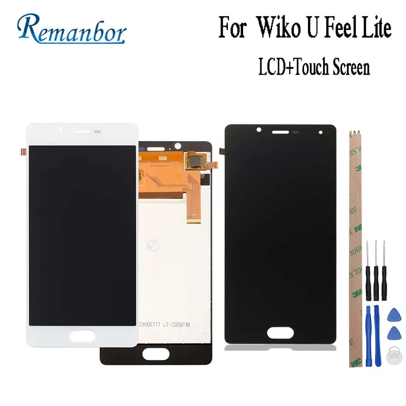 

Remanbor For wiko U Feel Lite LCD Display and Touch Screen Assembly Mobile Phone Accessories For wiko U Feel Lite+Tools+Adhesive