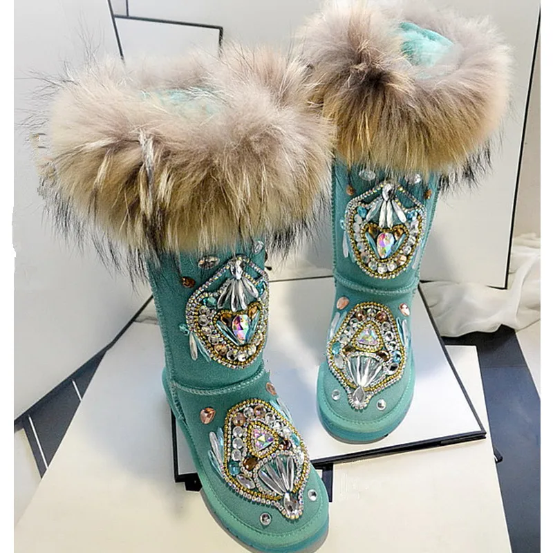 rhinestone snow boots