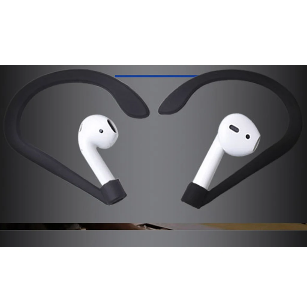 1 Pair Silicone Sports Earphone Anti-lost Ear Hook Holder for Apple AirPods iPhone 7 8 X Earpods Strap