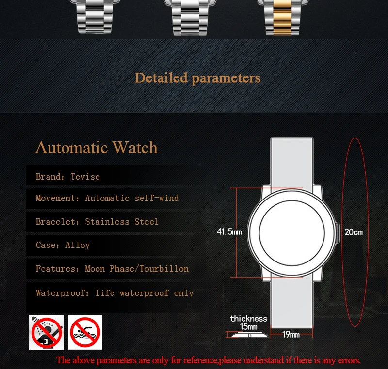 Мужские автоматические наручные часы TEVISE из нержавеющей стали с турбийоном, автоматические механические часы 795