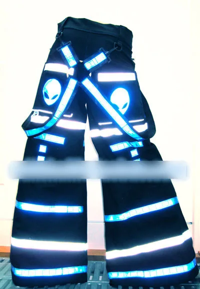 Alient shuffle dance Pants Raver ore Techno Hardstyle Tanz Hose fluoreszierend Shuffle DJ Melbourne Shuffle Pants women man clot
