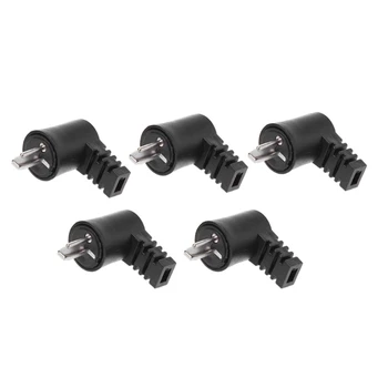 

5 Pcs 2 Pin Din Right Angle HiFi Speaker Plug Cable Audio Screw Solder Connector