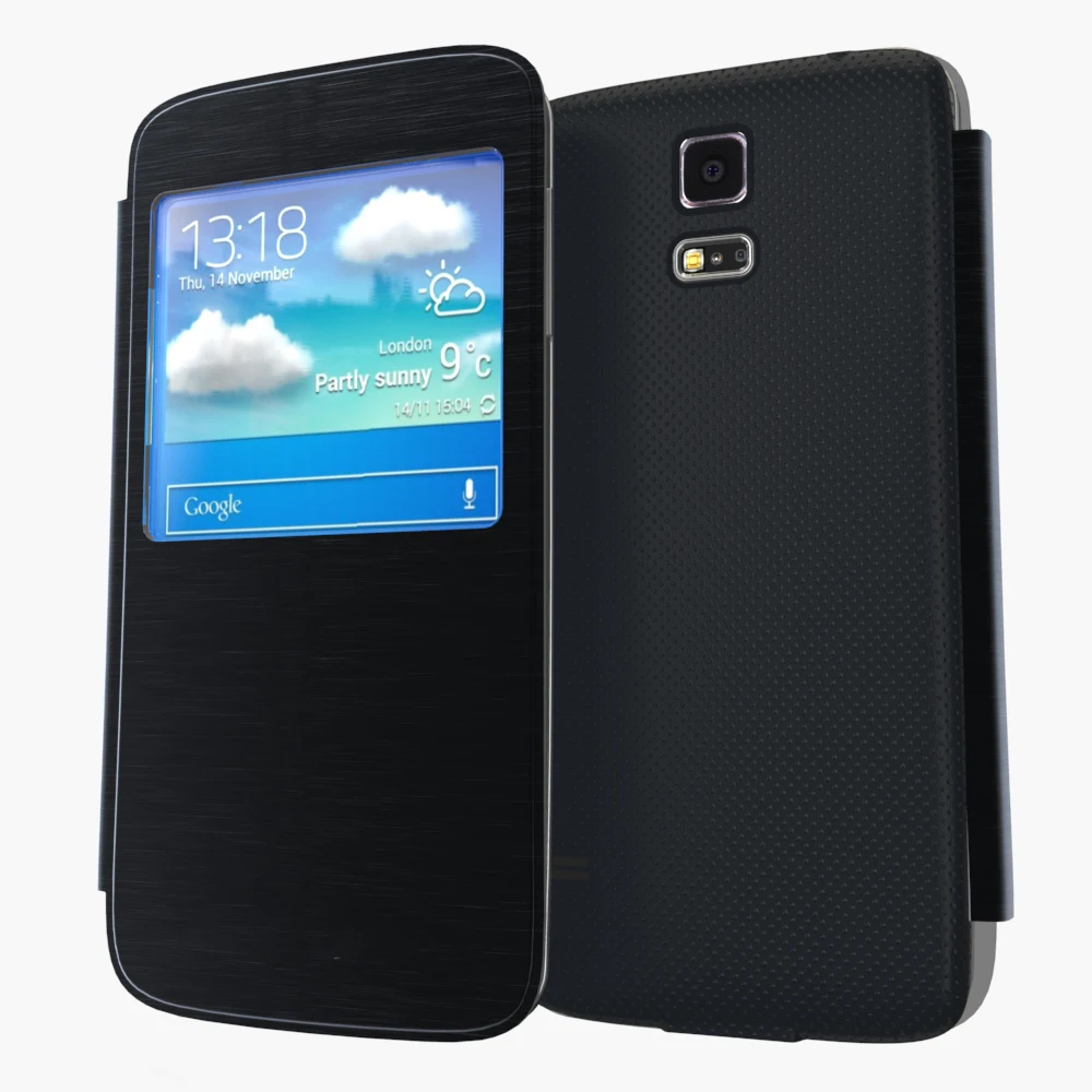 

For Samsung Galaxy S5 mini G800 G800H G800F Original Battery Housing Case View Holster Shell Flip Cover Sleeve Phone Bag Case