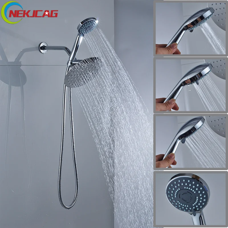 Ultra Thin Shower Head Faucet Set 1 5m Shower Hose 3 Style Outlet