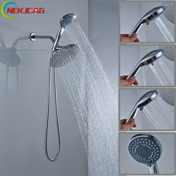 

Ultra Thin Shower Head Faucet Set 1.5m Shower Hose 3 Style Outlet Water Handheld Shower Mixer Tap Faucet