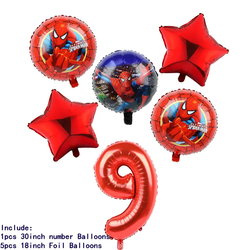 6 шт., супергерой Человек-паук, Мстители, Бэтмен, фольга, воздушный шар, детские товары для дня рождения, 30 дюймов, воздушный шар, детские игрушки Супермена