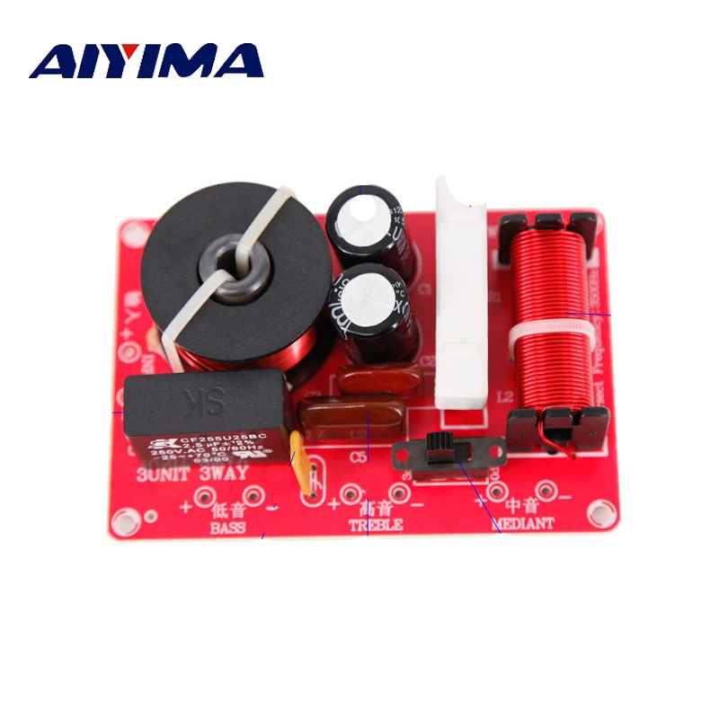 

AIYIMA Speakers Frequency Divider 3 Way Crossover Subwoofer Middle Tweeter Professional DIY For Home Theater Sound System