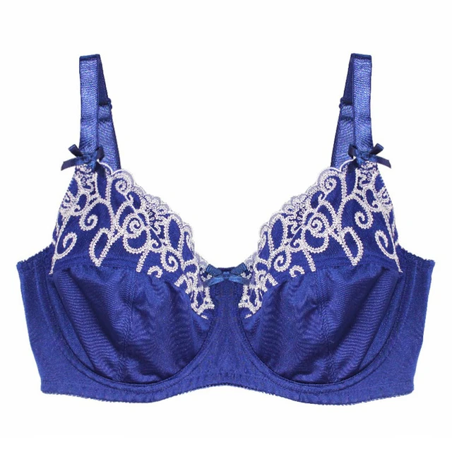 New Women's Full Coverage Minimizer Bra Embroidery Non Padded