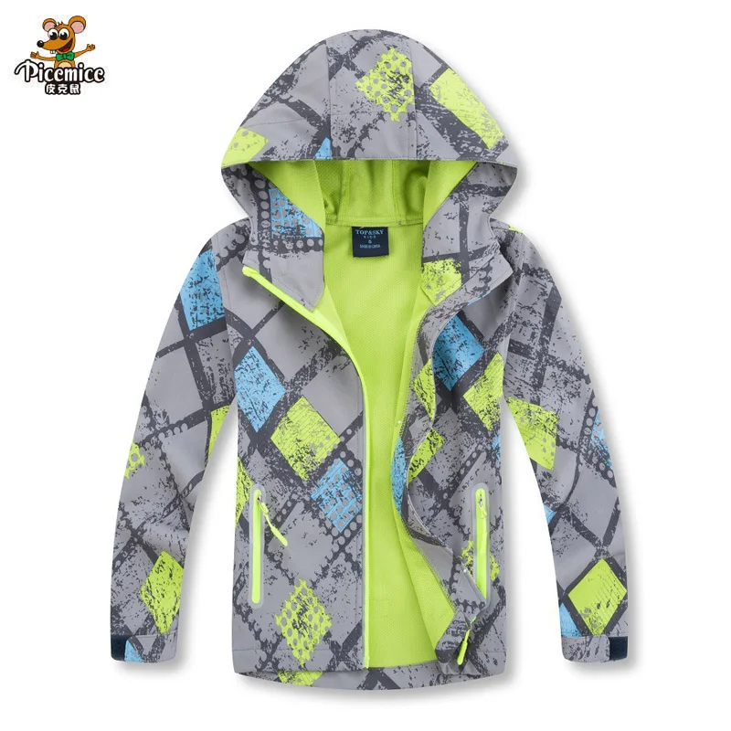 

Children Jacket Waterproof Boy Soft-shell Jacket Outerwear Windbreaker Coat For Kids Hooded For Boys 2019 Spring Autumn Winter