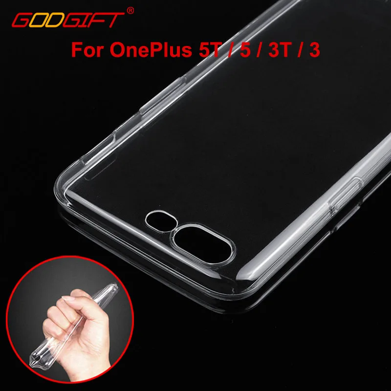 GodGift OnePlus 6 Чехол прозрачный 5 T силиконовый мягкий чехол для 3T 3 задняя крышка One Plus6