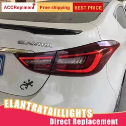 Автомобильный Стайлинг светодиодный задний фонарь для hyundai Elantra задние фонари 12-18 для Elantra задний свет DRL + поворотник + тормоз + светодиодные