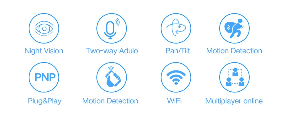 volemer HOT Ip Camera Home Security Wireless wifi hd Network Camera Two Way Audio IR Night Vision Mobile Monitoring Baby Monitor (2)