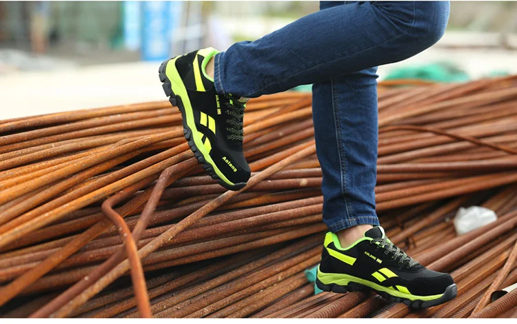 Мужские повседневные Большие размеры воздухопроницаемой сеткой Рабочая обувь со стальным мыском платформе безопасности рабочие ботинки защитить обувь