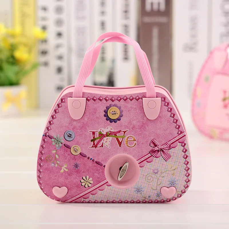 

Creative Hand Bags Shape Music Boxes Multi-function Mirror Music Jewelry Box Ballerina Girl Musical Box Crafts Gifts Home Decor