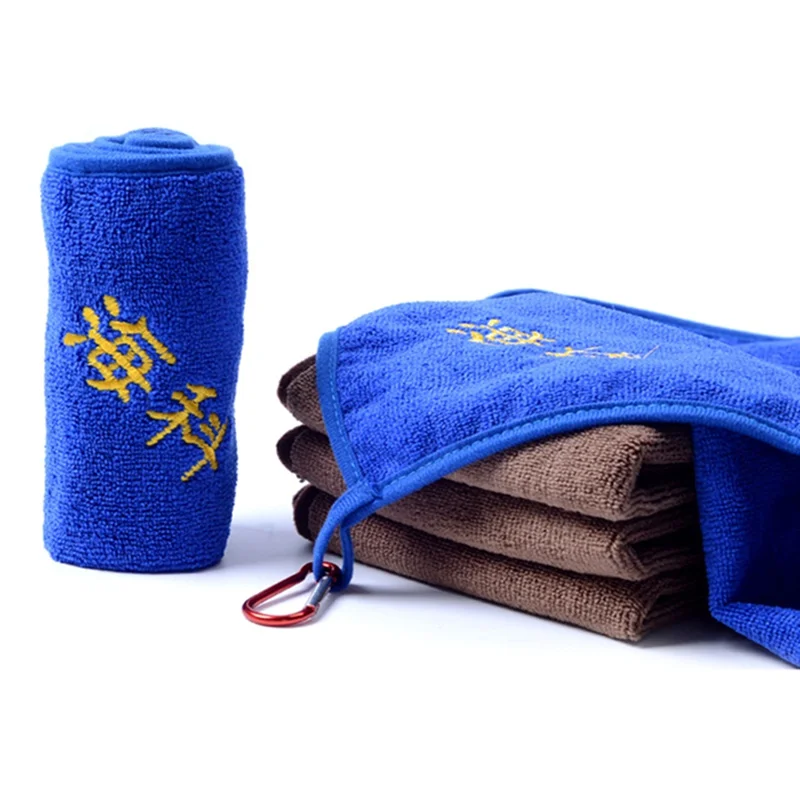 

Fishing Towels with Carabiner Clip Fishing Clothing Soft Absorbent Outdoors Sports Wipe Hands Climbing Towel
