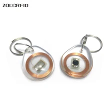 100 шт. водонепроницаемый IC перезаписываемые ключи 13,56 МГц близость F1108 IC карты прозрачный/кристалл стиль