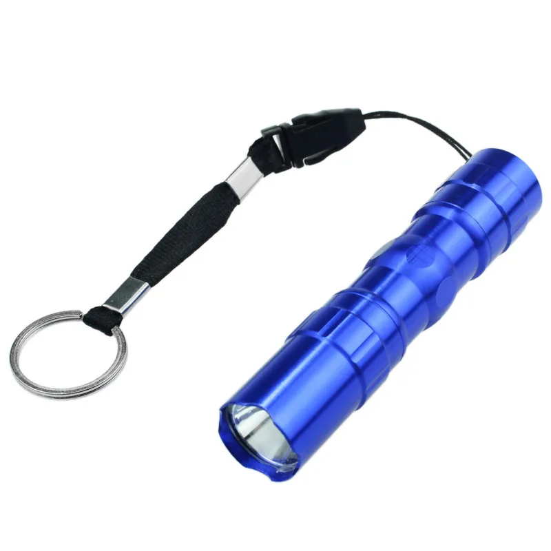 Портативный мини-светильник, водонепроницаемый яркий светодиодный светильник-вспышка с регулируемым фокусом, светильник с зумом, противоскользящий, удобный алюминиевый сплав# zk - Цвет: Blue