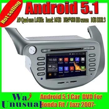 

WANUSUAL HD 1024*600 7 Inch Octa Core 32G 4G RAM Android 6.0 Car Multimedia Player for Honda FIT for JAZZ 2007- GPS Navigation