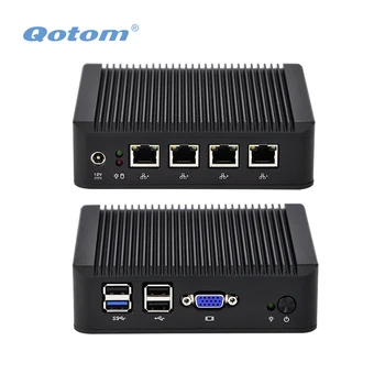 QOTOM Mini PC Q190G4 with 4 LAN port, using pfsense as router/ firewall, fanless PC no noise, Low power Mini PC Quad core 2 GHz