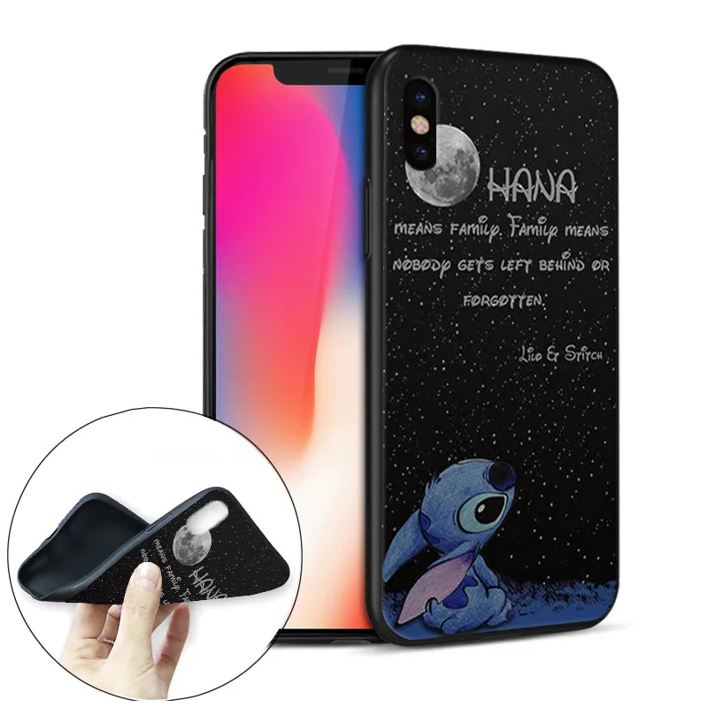 Lilo Stitch Ohana чехол s Мягкий силиконовый чехол для iPhone 11 Pro Max XR XS 5S SE 6 6S 7 8 Plus чехол для телефона TPU Capinha Coque - Цвет: SJK2043003HB