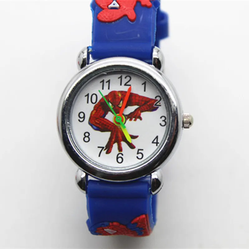 NEW 3D Spiderman Children's Watch Anime Clock For Boys Girls Kids Watches Spider Man Silicone Children Watch Baby Birthday gift