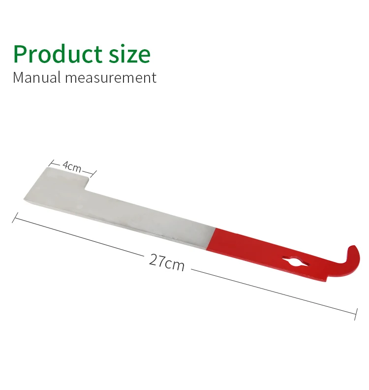 Оборудование для пчеловодства, красный 27 см из нержавеющей стали, инструмент для пчелиного улья, рама подъемника и скребок, J образный крюк, инструмент для пчеловода, нож для выскабливания