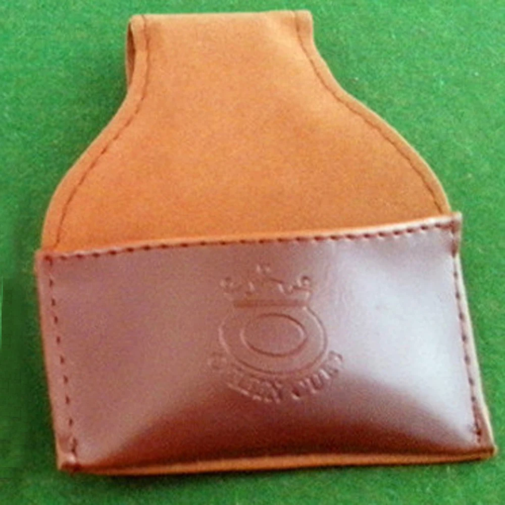 Leather Pool Chalk Holder With Magnetic Belt Clip - Portable Billiard Accessory