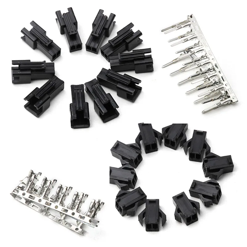 

60pcs Electrical Male Female Connectors Header Black Splice Housing Bare Terminal 2.54MM Pin Way Cable Plug For Electronics