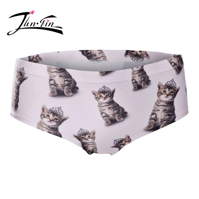 Printed Panties 3D Crown cat Underwear Women Briefs bragas calcinha