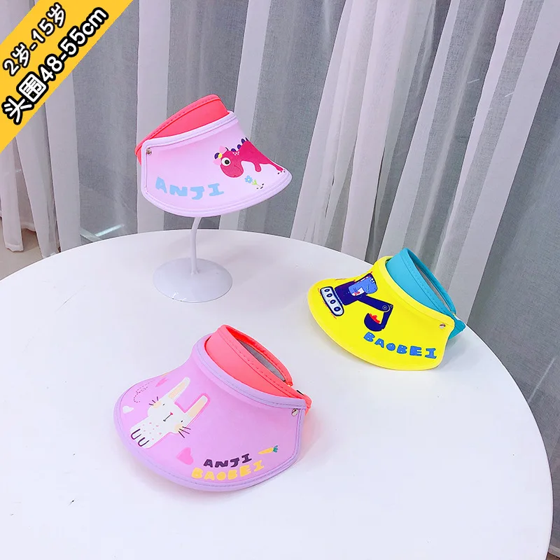 

2 to 15 years old 2019 the new children's hats cartoon dinosaur children empty hat big boy baby girls sun hat kids hat XA 256