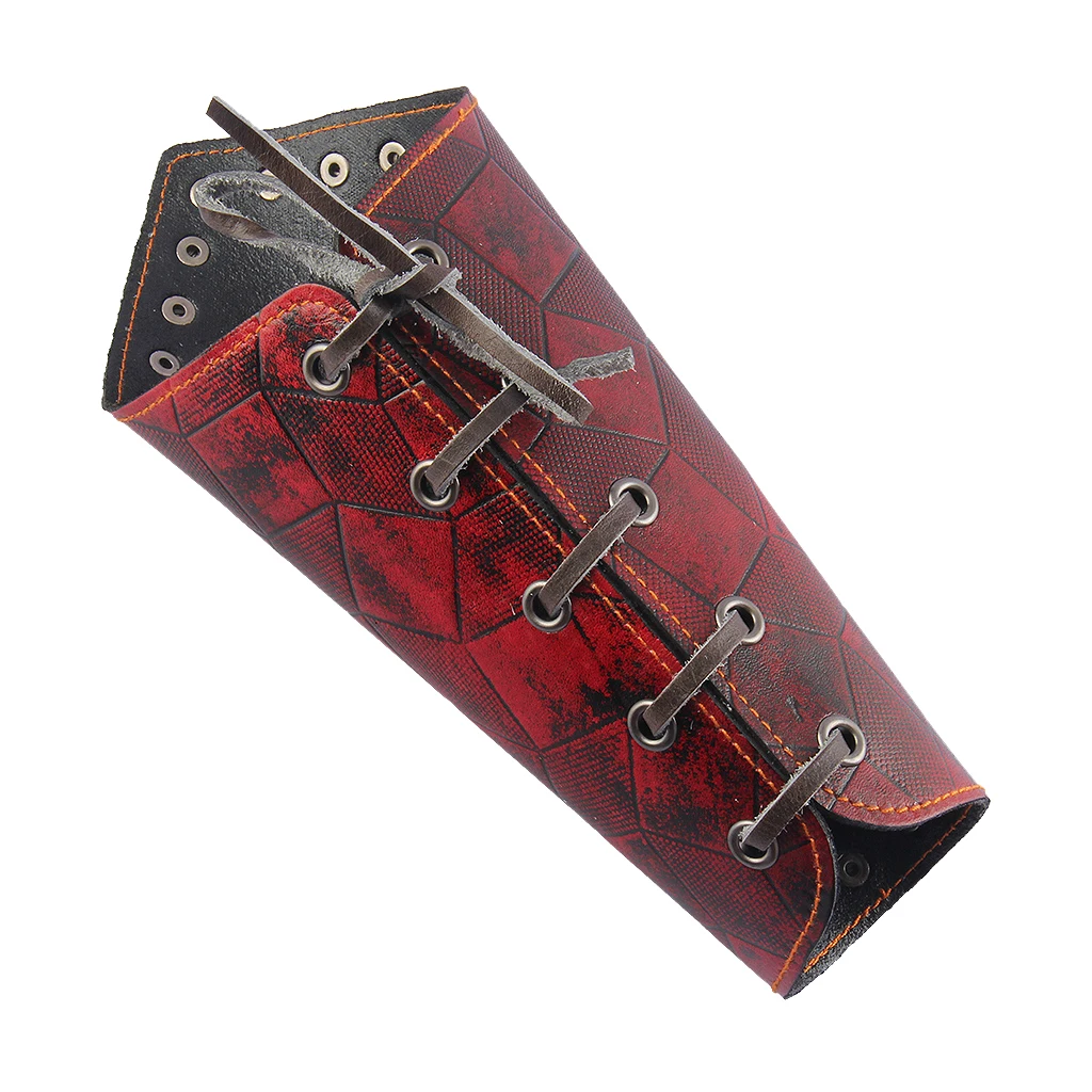 Medieval Unisex Bracers Faux Leather Gauntlet Wristband Bracers Arm Armor