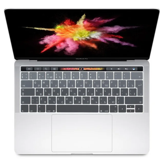 Градиент ЕС русская клавиатура Обложка протектор кожи для нового MacBook Pro 13 A1706 Touchbar A1989 Pro 15 A1707 с сенсорной панелью A1990 - Цвет: Color 2