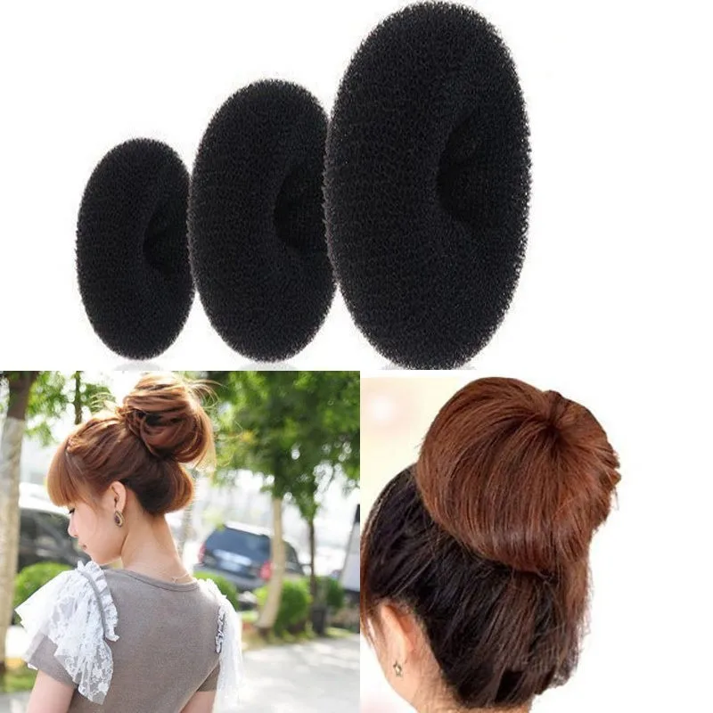 

3 sizes for choice (6CM,8CM,9CM) Hair Styling Donut Magic Sponge Bun Ring Maker Former Twist Hair Tools accesorios